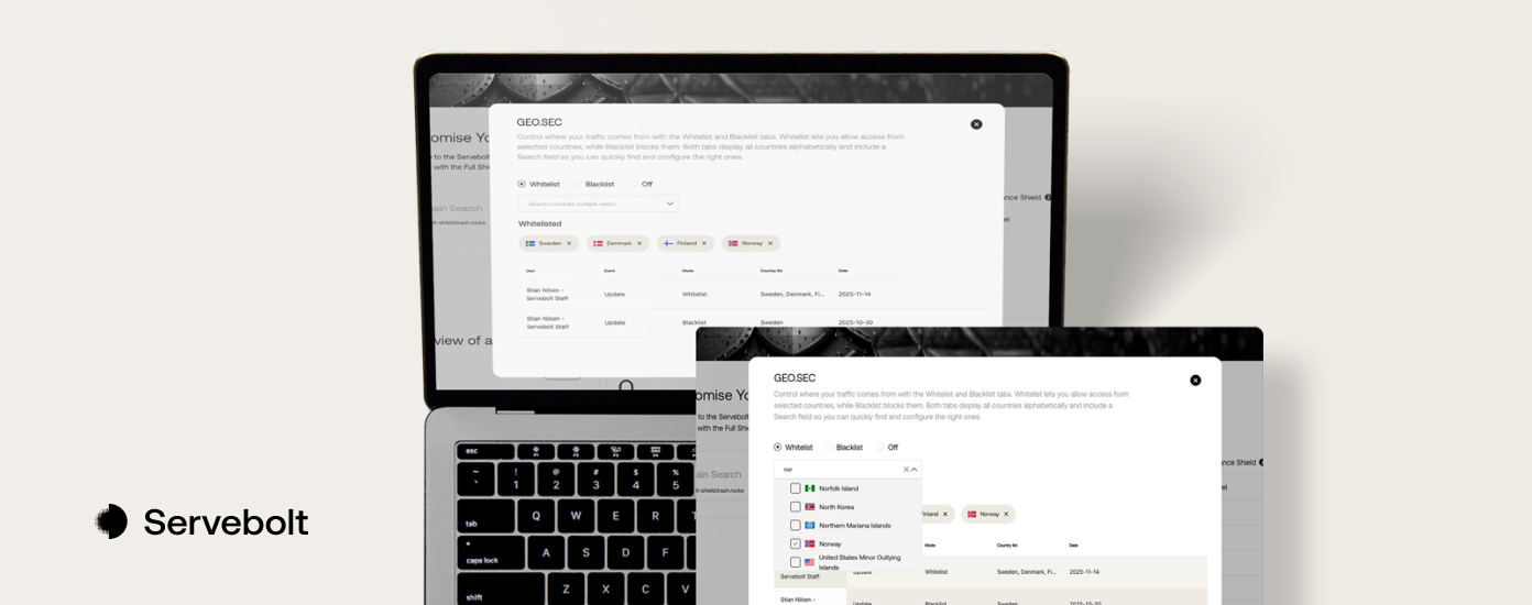 Servebolt Shield admin panel