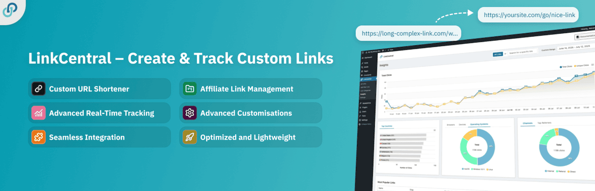 The LinkCentral plugin header image from WordPress.org.