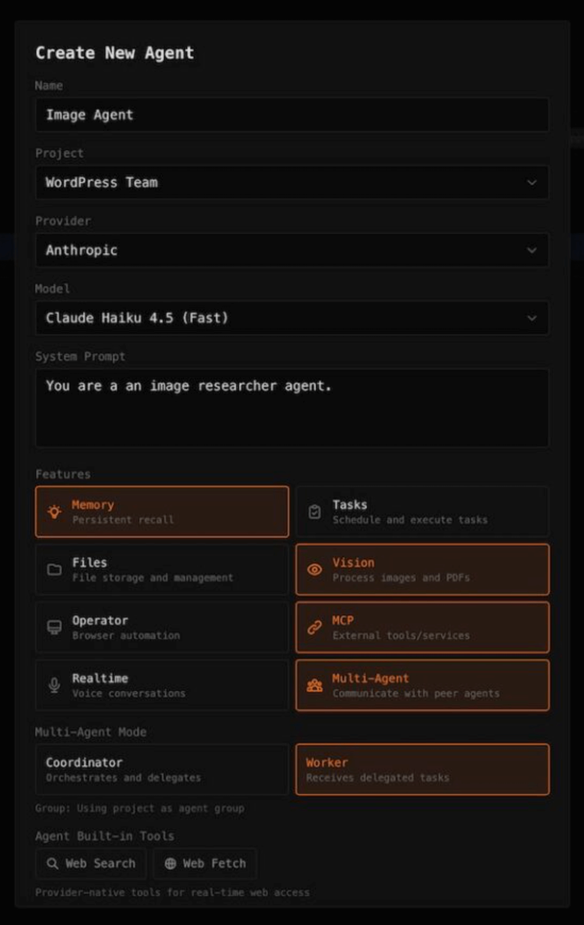 Creating the Image Agent in Apteva