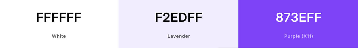 The 3 main colors used in the WooCommerce website design.