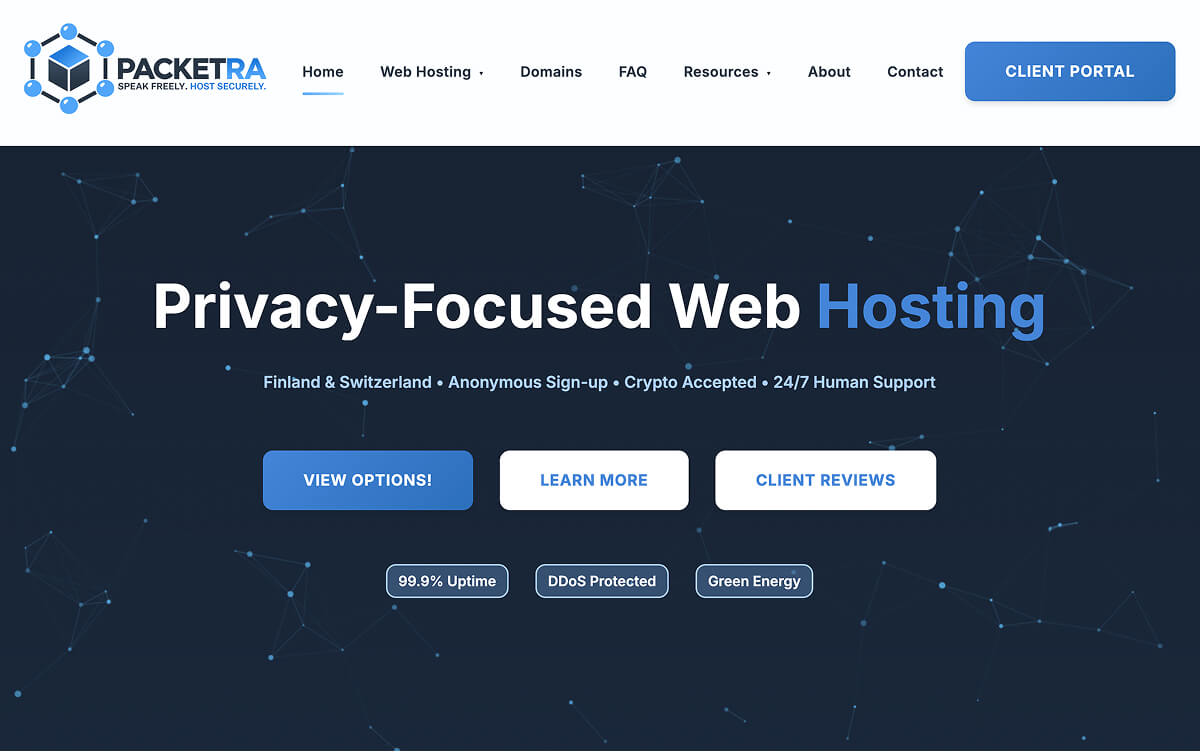 Packetra WordPress hosting.