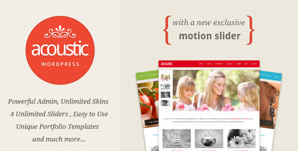 Acoustic Minimal WordPress Theme