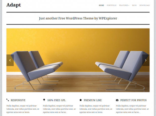 Adapt free wordpress theme