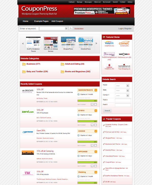 CouponPress Affiliate Theme for WordPress