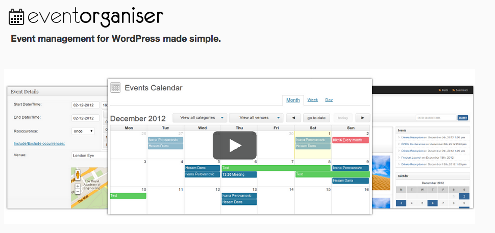 Event Organiser Event management for WordPress Event Organiser