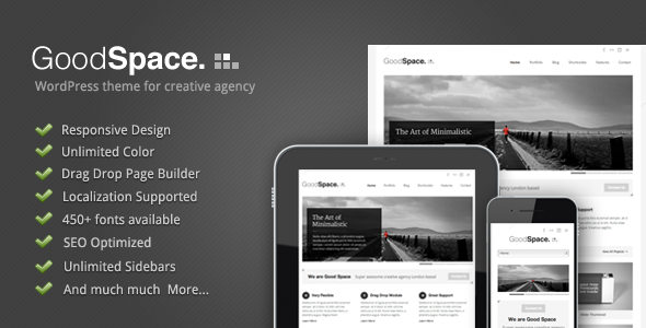 Good Space Responsive Minimal WordPress Theme