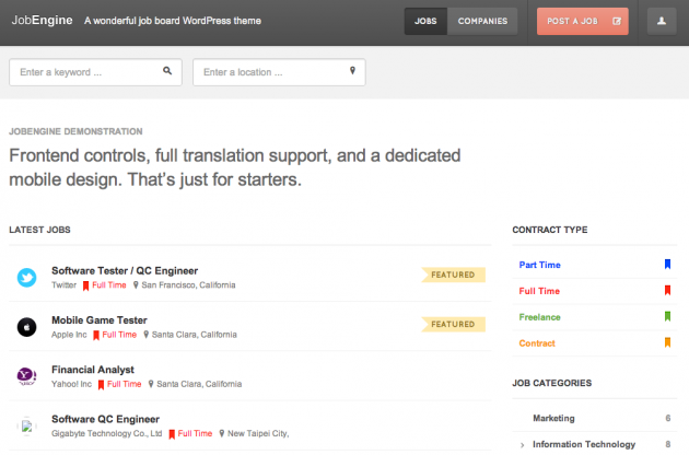JobEngine latest jobs