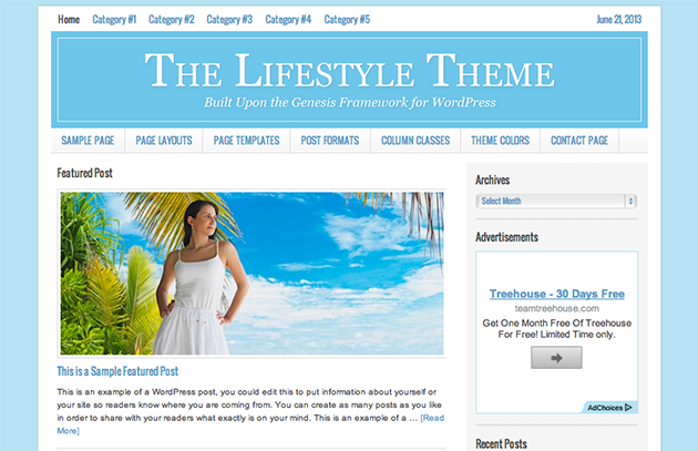 Lifestyle Child Theme Demo — Built on the Genesis Framework by StudioPress