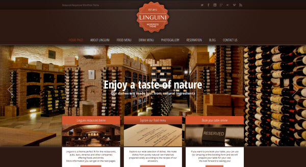 Linguini Restaurant WordPress Theme