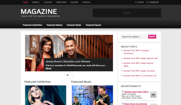 Magazine Child Theme Demo — Theme for the Genesis Framework