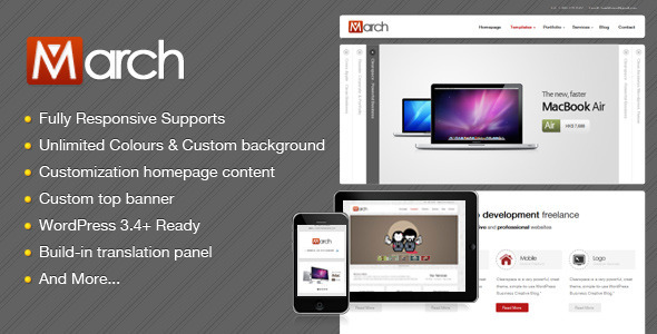 March Responsive Minimal WordPress Theme