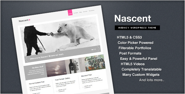 Nascent Agency Minimal WordPress Theme