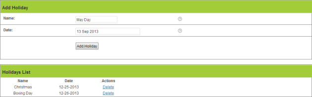 Order Delivery Date Holidays