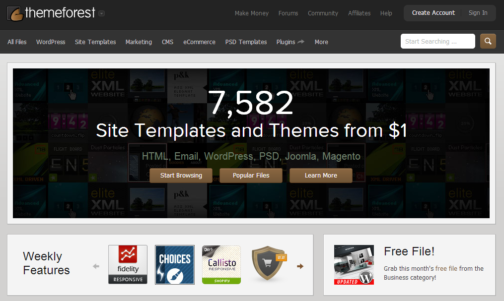 Premium WordPress Themes Web Templates Mobile Themes ThemeForest