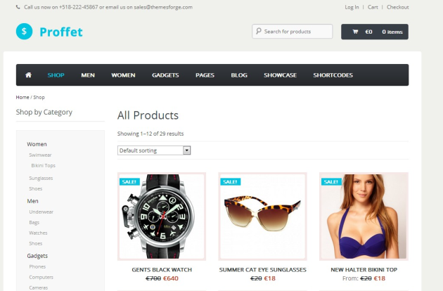 Products Archive - Proffet WooCommerce Theme Demo