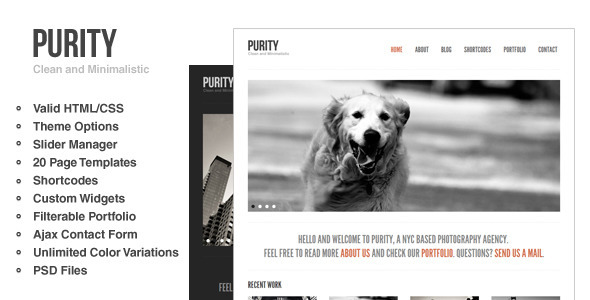 Purity Minimal WordPress Theme