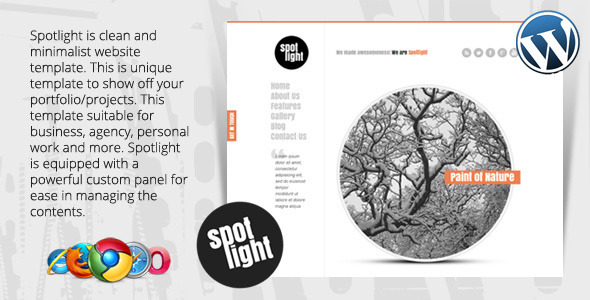 Spotlight Minimal WordPress Template