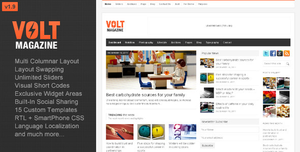 Volt Minimal Magazine WordPress Theme