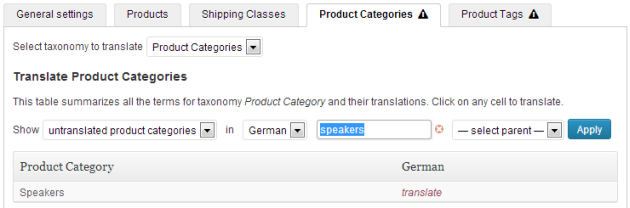 WooCommerce Multilingual CP Categories