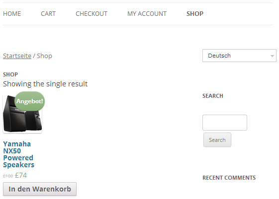 WooCommerce Multilingual Front End
