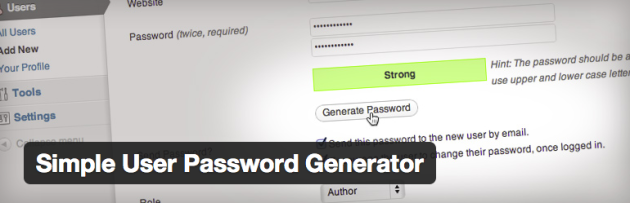 WordPress › Simple User Password Generator « WordPress Plugins
