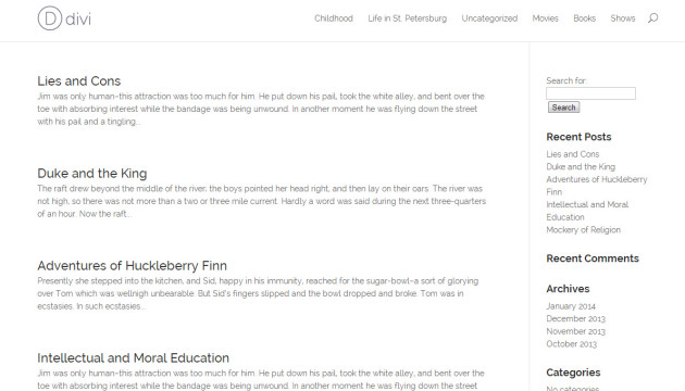 Divi - out of the box