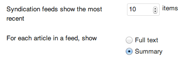 feed options