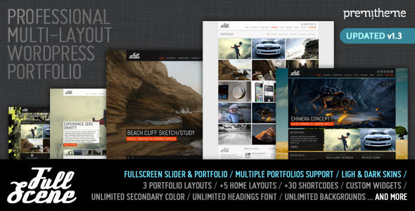 fullScene wordpress photography responsive theme