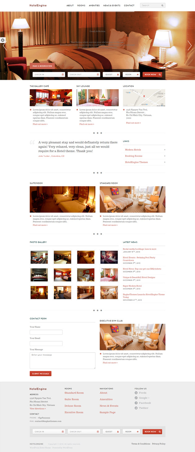 HotelEngine WordPress Theme