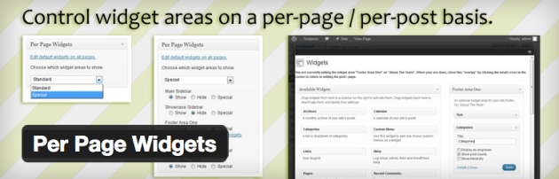 per page widgets