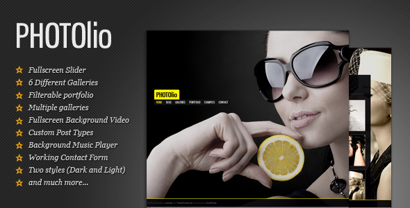 photolio wordpress photography portfolio responsive theme