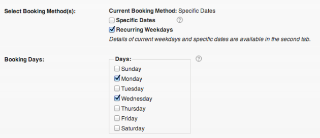 recurring weekdays