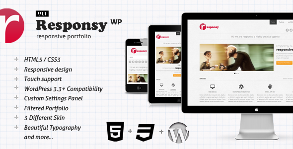 responsy wordpress portfolio responsive theme