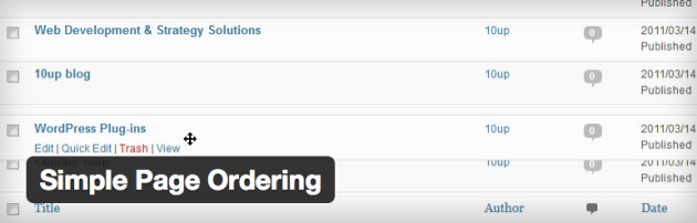 simple page ordering