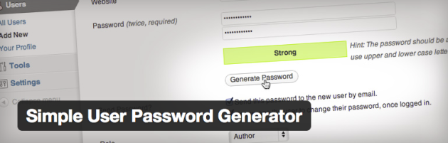 simple user password generator