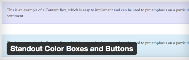 standout color boxes and buttons