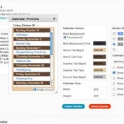 Preview of customized calendar in "Agenda" view