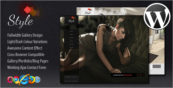 style wordpress photography responsive theme