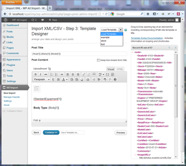 Not only import data, but decide how it should look.