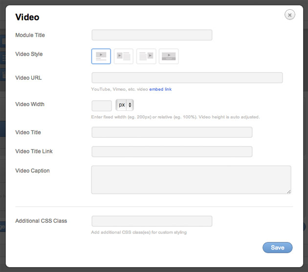Themify Builder Element Settings