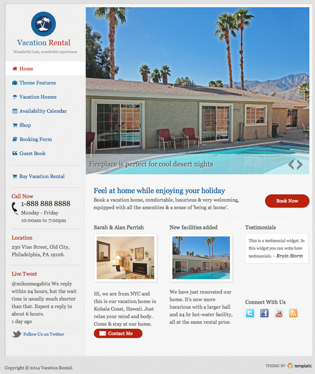 Vacation Rental WordPress Theme