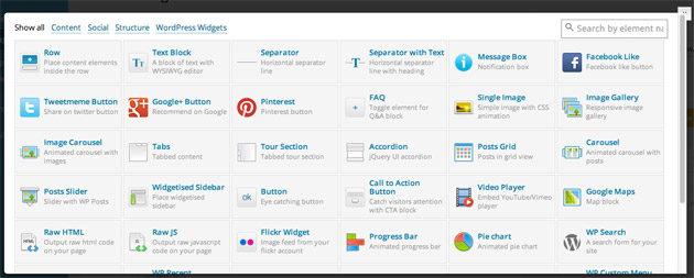 Visual Composer Content Elements