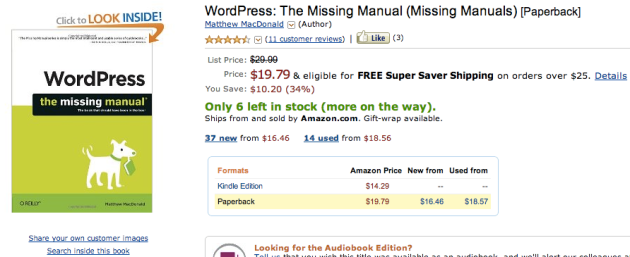 wordpress missing manual